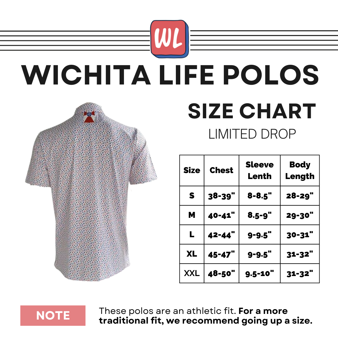 Wichita Pattern Men's Short Sleeve Performance Polo