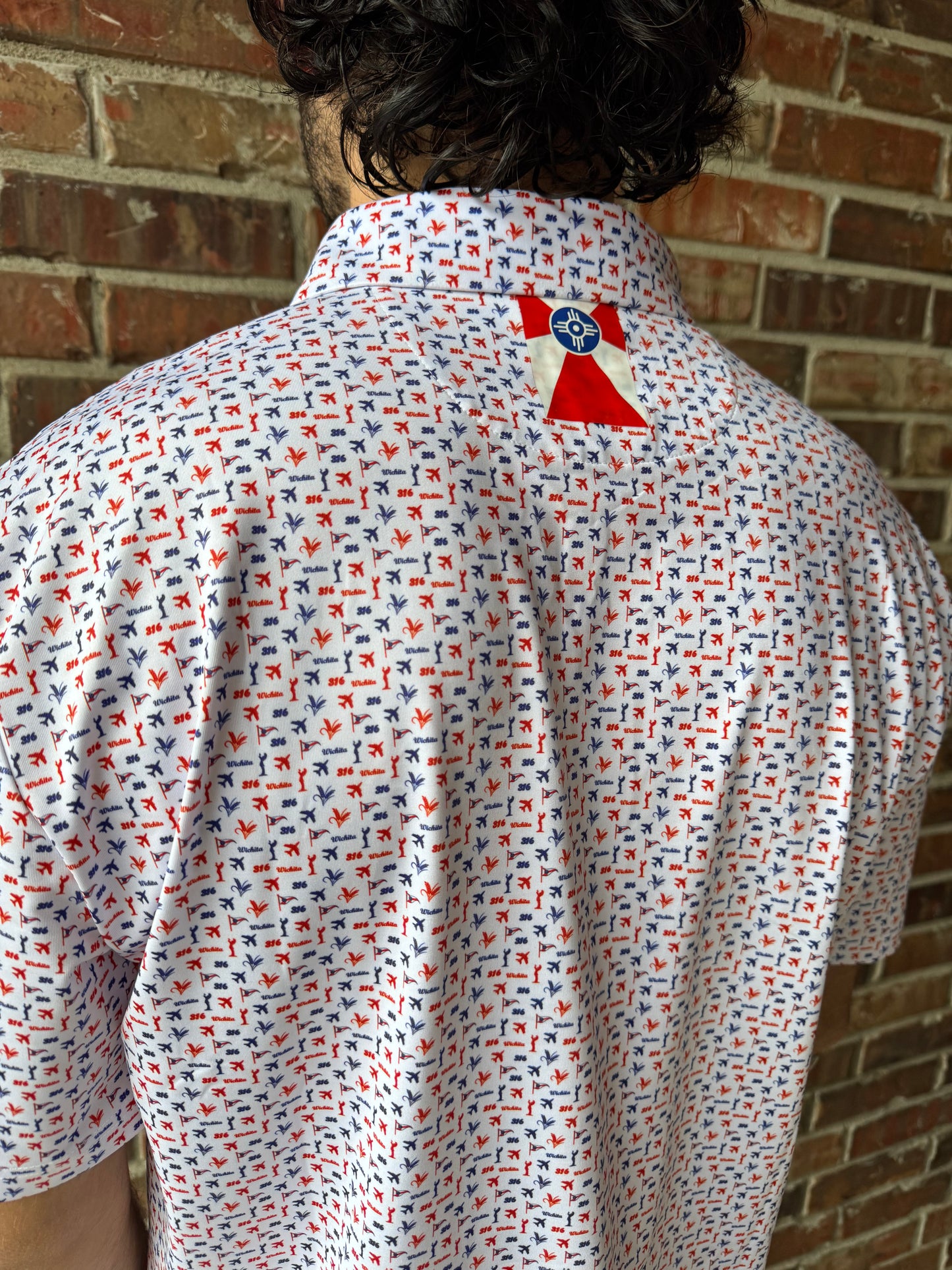 Wichita Pattern Men's Short Sleeve Performance Polo